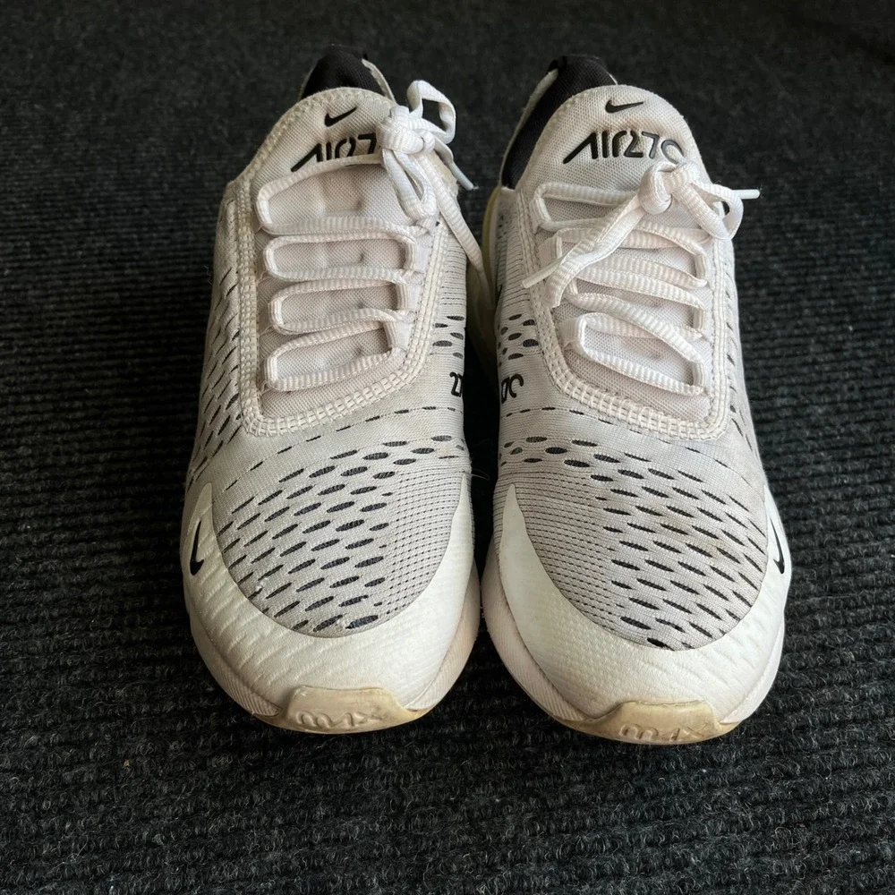 Nike Air Max 270 Womens 8 White Black AH6789-100 Running Shoes Sneaker athletic